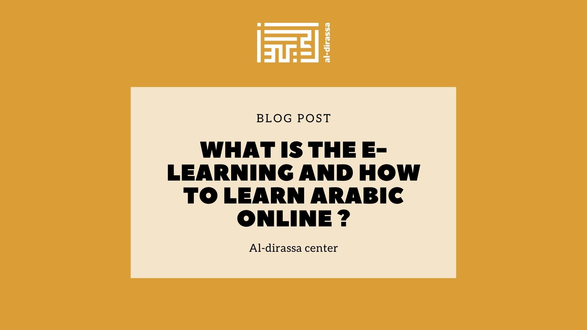Unlocking the World of E-Learning: Mastering Arabic Online"