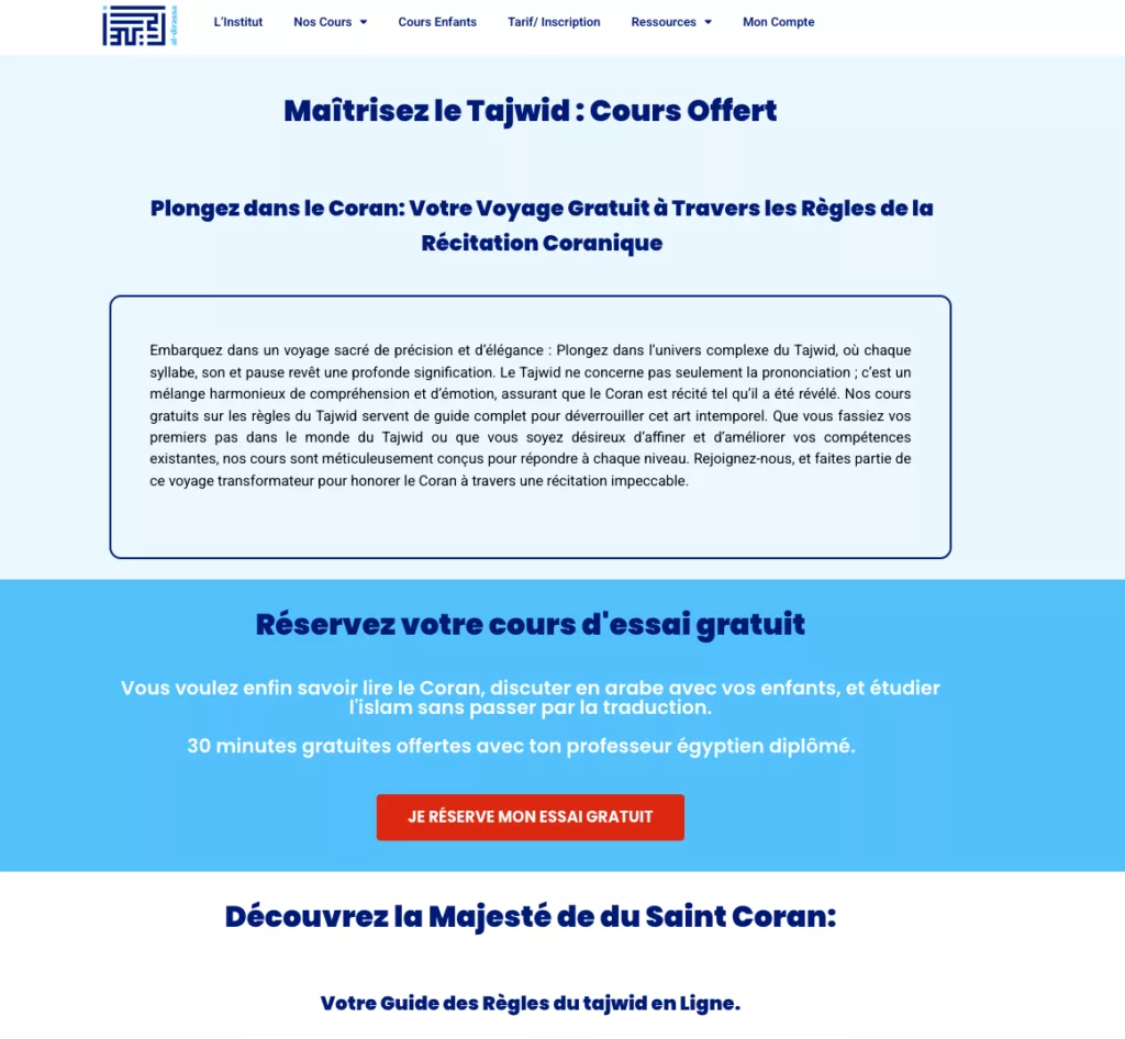 Le Meilleur Site pour Apprendre la Récitation du Coran en Ligne et Gratuitement