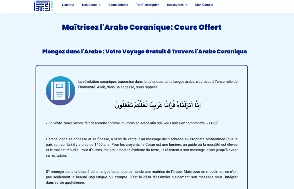 Meilleurs Cours d'Arabe Gratuits en Ligne – Apprenez l'Arabe Moderne et Coranique