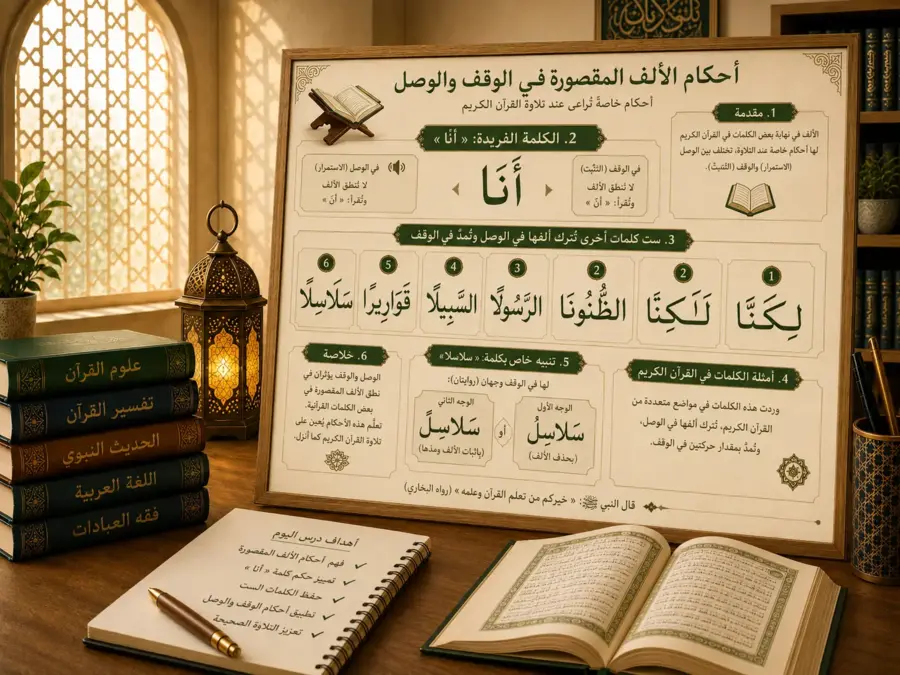 Leçon sur les variantes du alif en lecture coranique