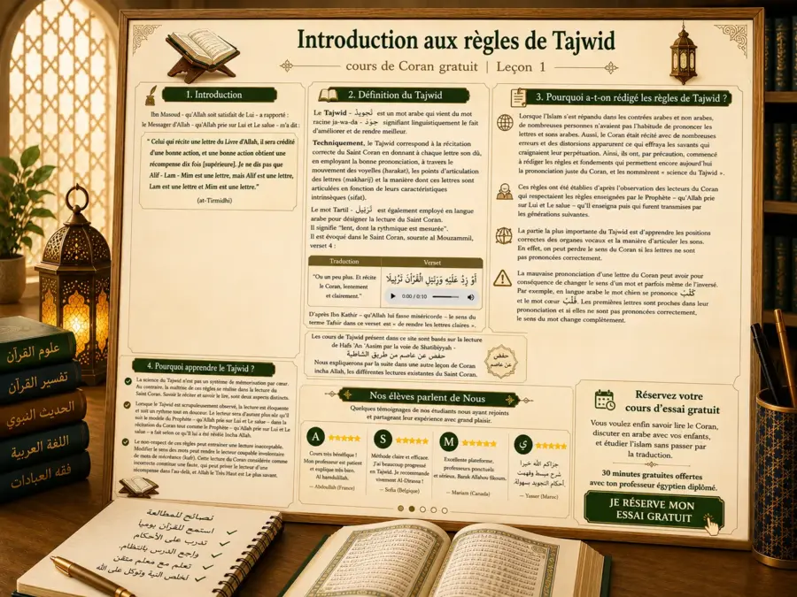 Introduction aux règles de tajwid du Coran
