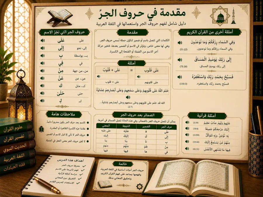 Chart on Arabic prepositions