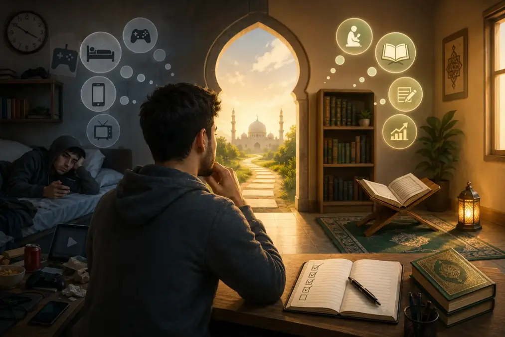Muslim seeking motivation against laziness through dua