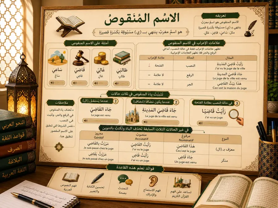 Arabic grammar lesson about the manqous noun