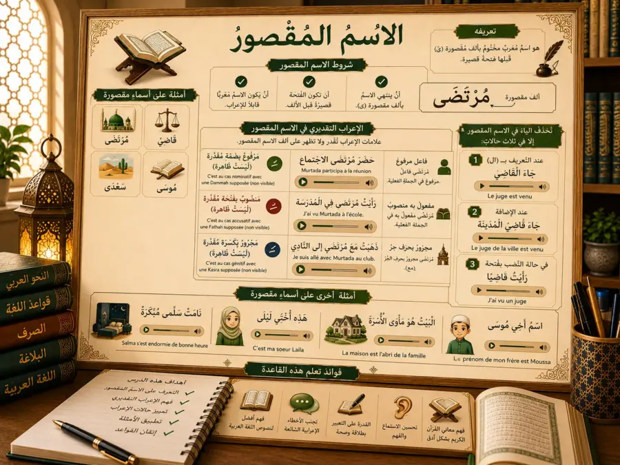 Arabic grammar lesson about the maqsour noun