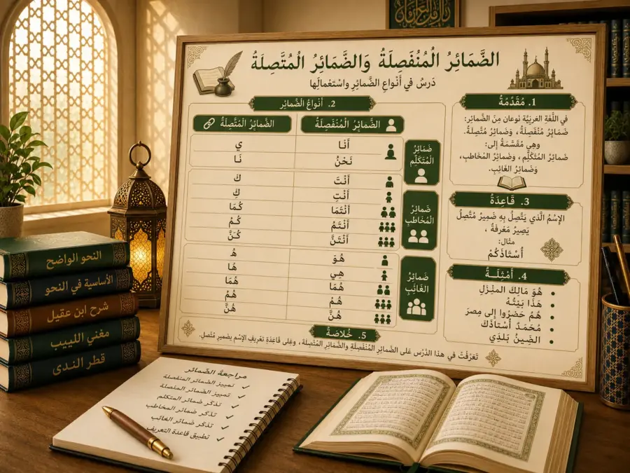 Arabic grammar lesson about personal pronouns