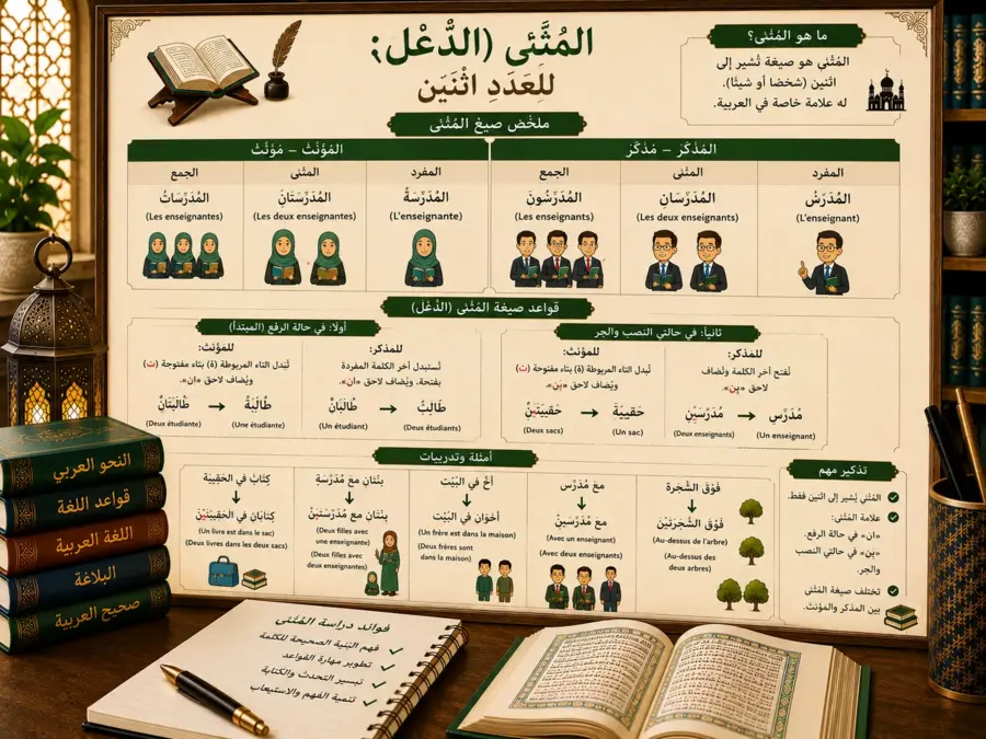 Arabic grammar lesson about the dual form