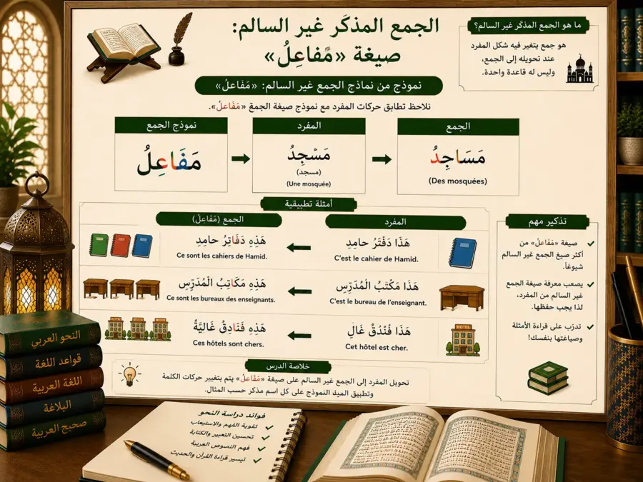 Arabic irregular plural lesson on the mafaail pattern