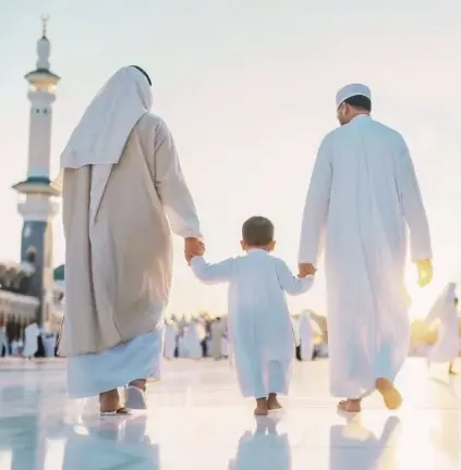 Muslimische Pilger vollziehen die ʿUmra in Mekka