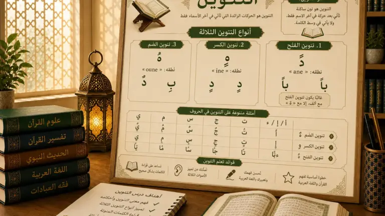 Cours sur le tanwine en arabe