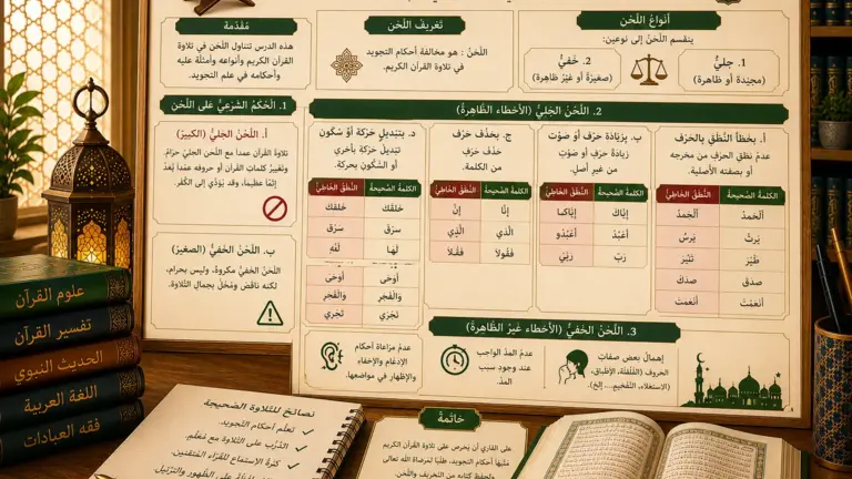 Cours de tajwid sur les erreurs de récitation du Coran