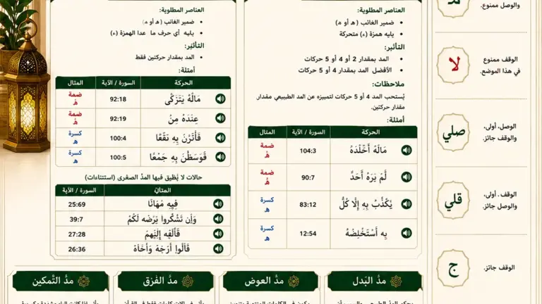 Cours de tajwid sur les autres règles de madd