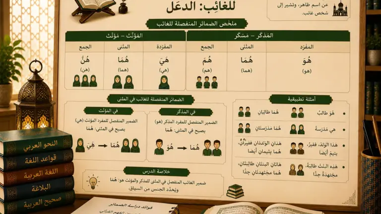 Leçon sur le pronom personnel هما en arabe