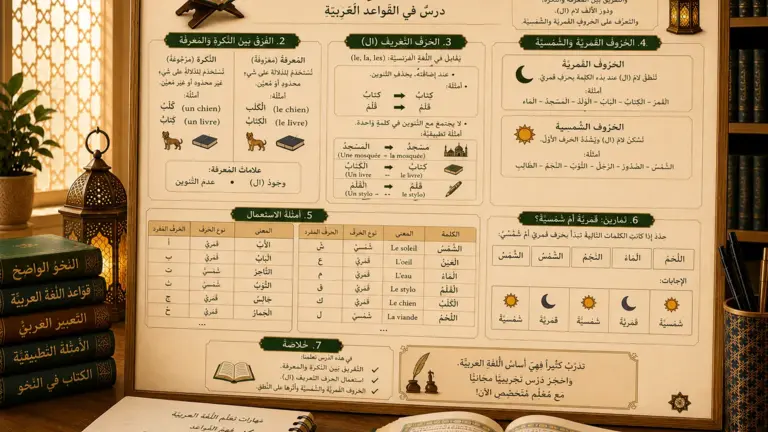 Illustration arabe sur l’article défini ال