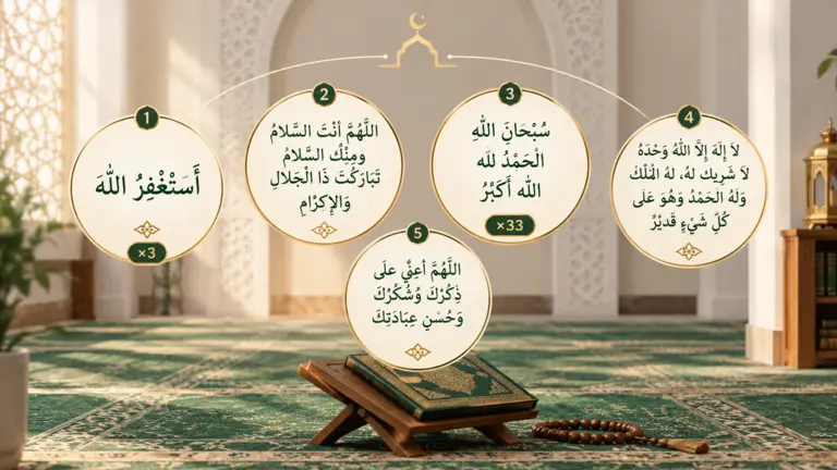 Invocations et dhikr à réciter après la prière