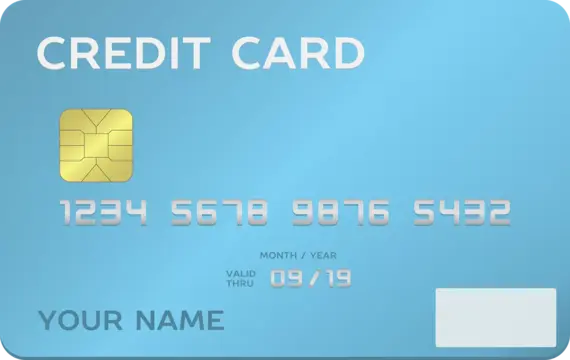Blue credit card illustrating riba in Islam