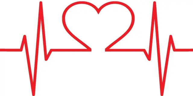 Illustration of a heart with heartbeat line symbolizing Allah’s help