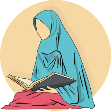 Muslim woman reading the Quran during Ramadan