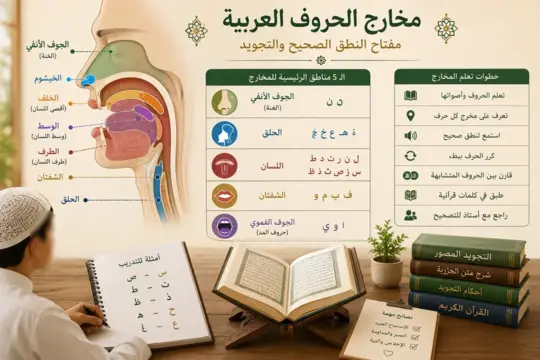 Arabic articulation points diagram