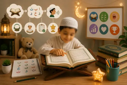 Child learning the Quran