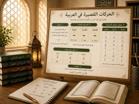 Tableau des voyelles courtes en arabe