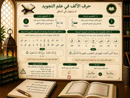 Cours de tajwid sur la lettre alif