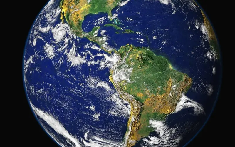Planet Earth seen from outer space