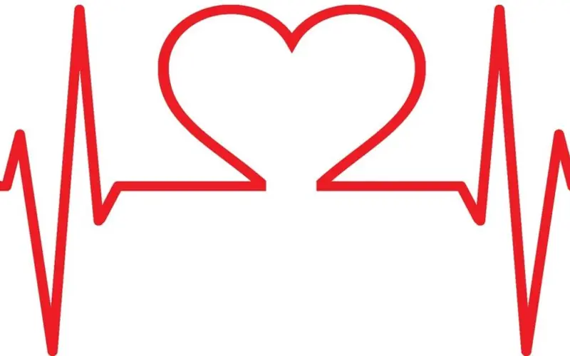 Illustration of a heart with heartbeat line symbolizing Allah’s help