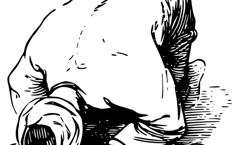 Muslim prostrating illustrating missed prayers