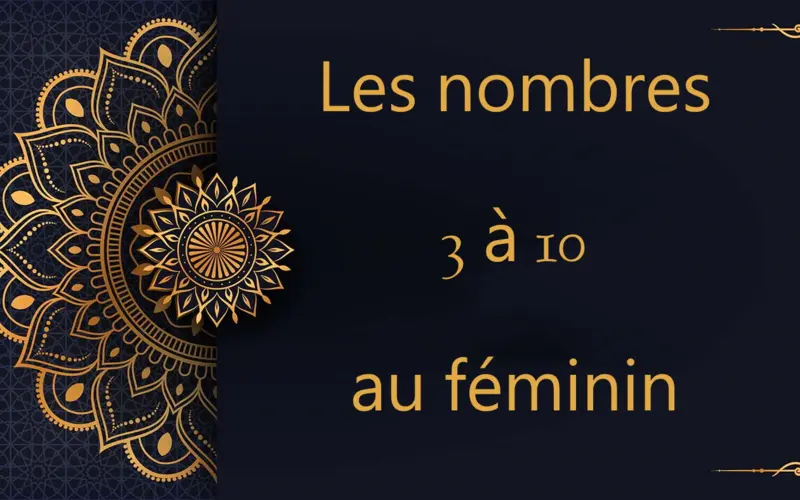 Les nombres 3 à 10 au féminin | cours d’arabe gratuit | Leçon 47