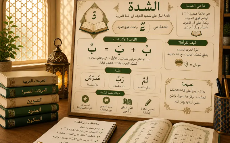 Cours sur la chedda en arabe