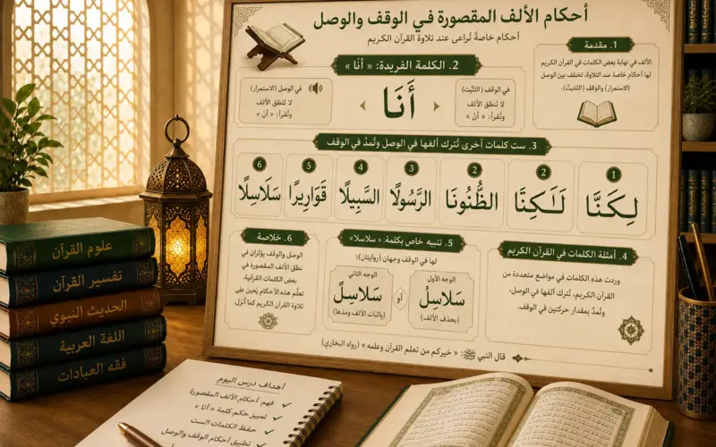 Leçon sur les variantes du alif en lecture coranique