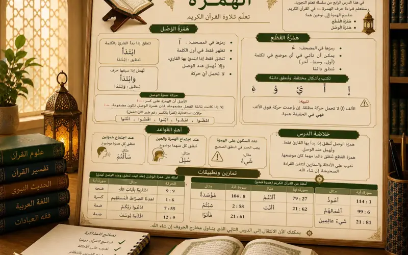 Cours de tajwid sur la hamza