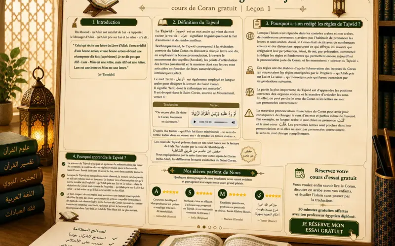 Introduction aux règles de tajwid du Coran