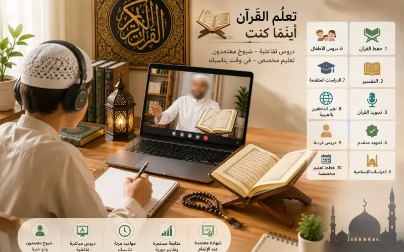 Online Quran class with teacher