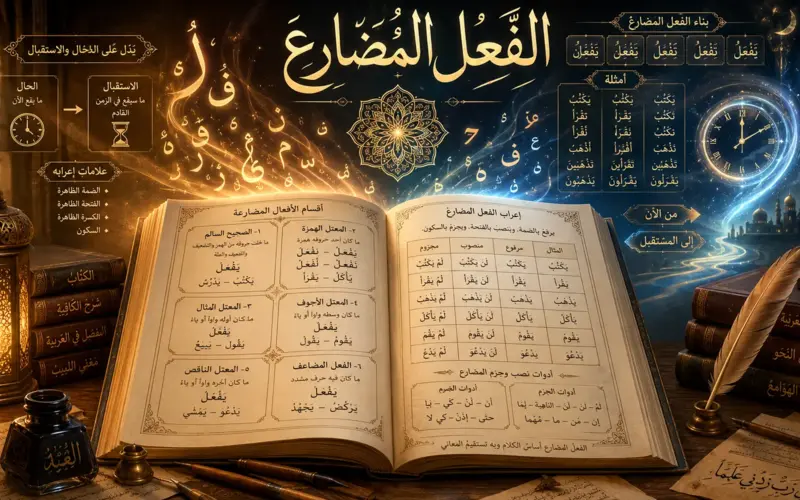 Arabic grammar book about the imperfect verb