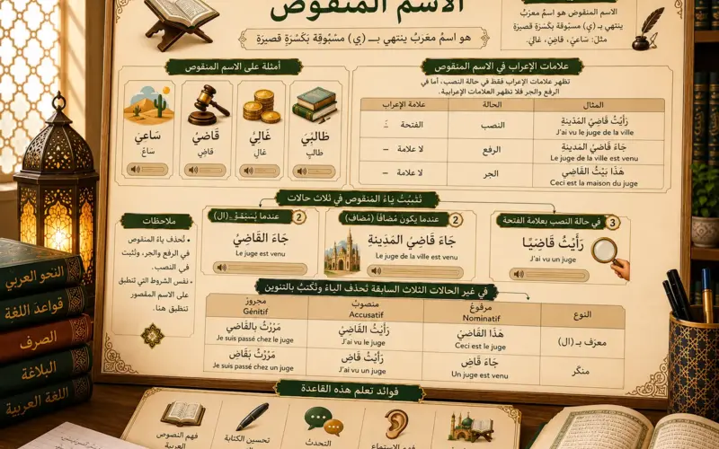 Arabic grammar lesson about the manqous noun