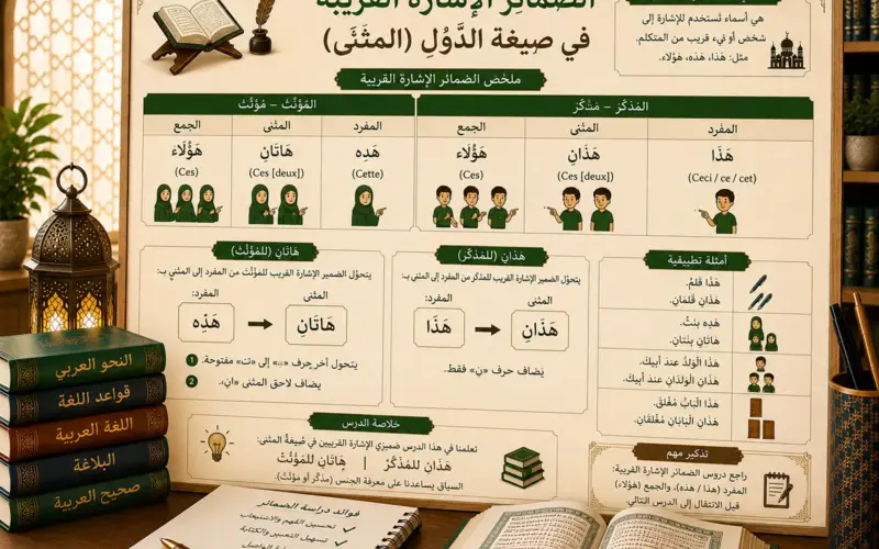 Arabic grammar lesson about near dual demonstratives