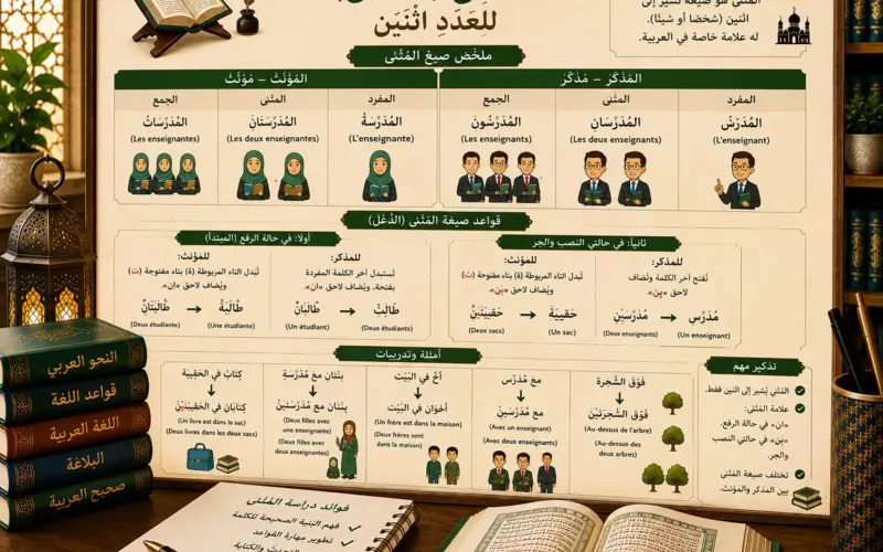 Arabic grammar lesson about the dual form