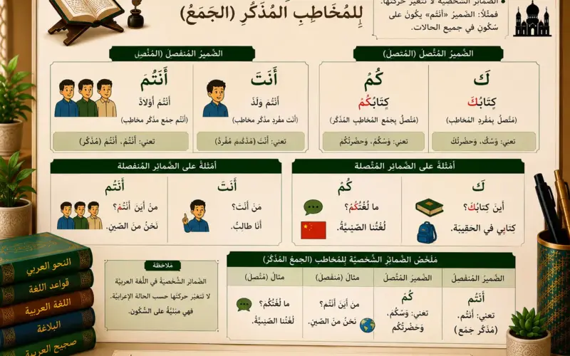 Arabic grammar lesson about masculine second person pronouns