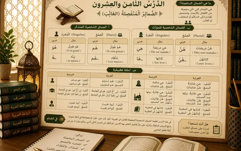 Arabic grammar lesson about third person pronouns