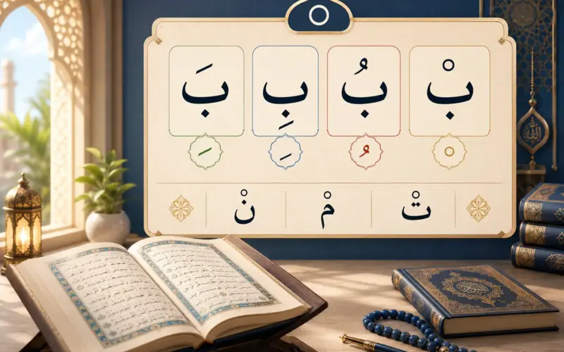 Illustration of sukoon in Arabic reading