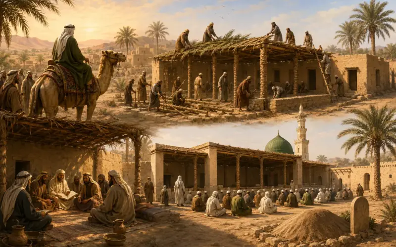 Construction of the mosque of Medina during the prophetic era