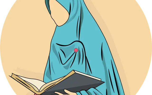 Femme musulmane lisant le Coran pendant Ramadan