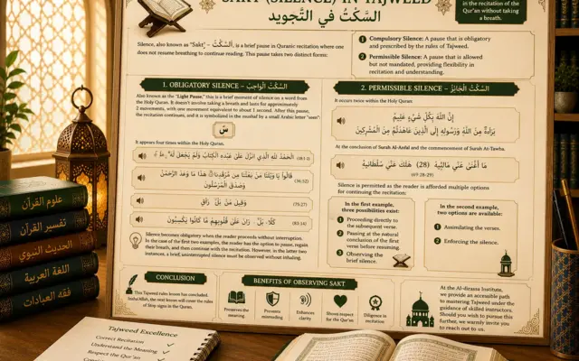 Cours de tajwid sur le sakt dans la récitation du Coran