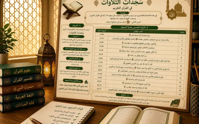 Tajwīd-Unterricht über die Niederwerfungsverse im Koran