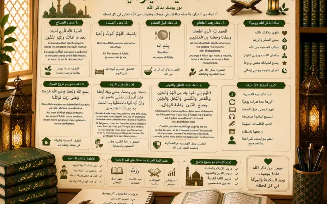 Islamische Übersicht zu den täglichen Duʿā