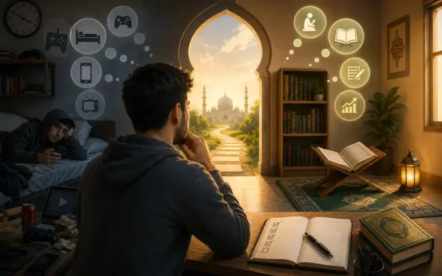 Muslim sucht durch Duʿā Motivation gegen Faulheit