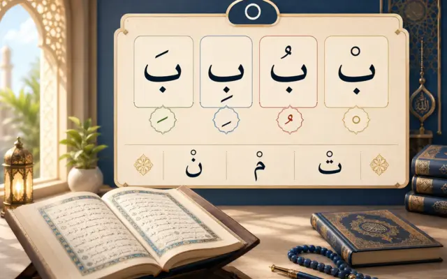 Illustration du soukoun en lecture arabe