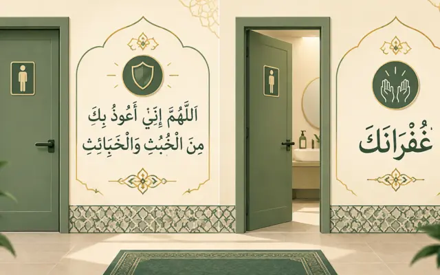 Illustration de la doua avant et après les toilettes